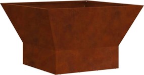 vidaXL Cuptor de foc Maro 60 x 60 x 35 cm Oțel rezistent de intemperii