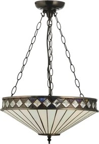 Endon 111870 - Candelabru suspendat pe lanț Tiffany FARGO 3xE27/10W/230V diam. 41,5 cm