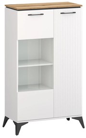 Vitrină Vejares 2 (alb + stejar evoke). 1116988