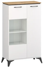 Vitrină Vejares 2 (alb + stejar evoke). 1116988