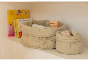 Cutii de depozitare pentru copii verde-deschis 2 buc. din material textil ø 30x20 cm Bambie Olive – Lorena Canals