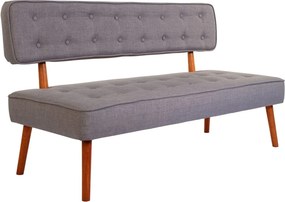 Banca 558ZEN1242, gri, lemn/poliester, 140x64x78 cm