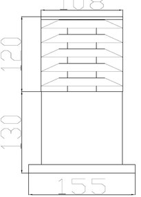 Stalp mic de exterior cu protectie IP54, Bronx negru