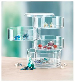 Organizator cu 4 compartimente pentru cosmetice Wenko Transparent