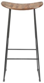 Scaun de bar în culoare naturală din lemn de tec (înălțime șezut 76 cm) Tangle – White Label