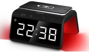 Ceas deșteptător LED RGB cu încărcare fără fir 10W Sencor