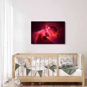 Tabloul modern cu abstacție roz (90x60 cm)