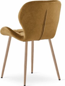 Scaun de sufragerie MANGO VELVET, maro deschis