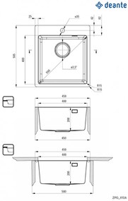 Chiuvetă din inox, 1-cuvă, Olfato, ZPO_010A