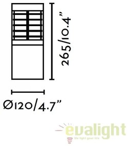 Stalp de exterior modern cu iluminat LED inaltime 26,5cm cu protectie IP54 GIZA LED 70767