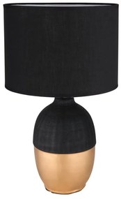 Veioza, lampa de masa design modern Valentino auriu, negru