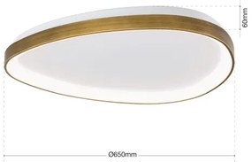 Plafonieră LED Orion DL 7-696/65 CHARLIE LED/48W/230V d. 65 cm auriu