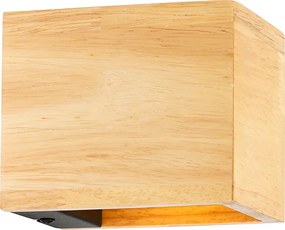 Lampă de perete inteligentă din lemn de stejar incluzând WiFi G9 - Transfer