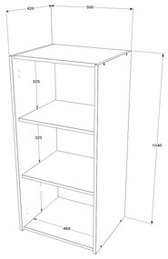 Dulap haaus Malmo, 1 Usa, Stejar Alb/Antracit, 50 x 42 x 104 cm