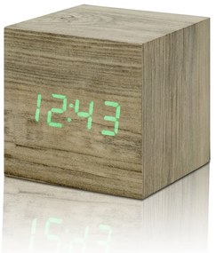 Ceas deșteptător digital Wooden Cube Click – Gingko