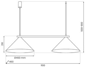 Lustră suspendată pe cablu CAPITAL, 2xGX53/15W/230V, albă