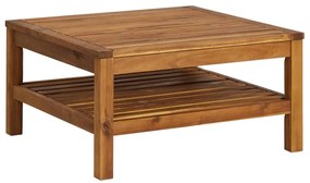 Set mobilier de gradina cu perne, 9 piese, lemn masiv acacia Morke gra, 3x colt + 4x mijloc + suport pentru picioare + masa, 1
