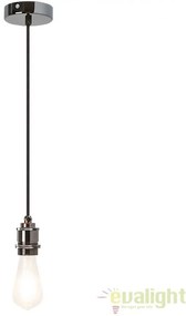 Lustra, Pendul design Industrial Style, finisaj negru, diametru 10cm, Fixy 1411 RX