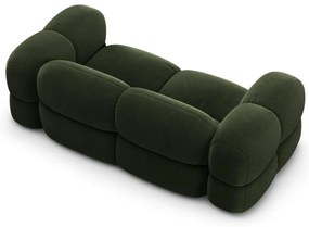 Canapea verde cu tapițerie din catifea 210 cm Loretto – Cosmopolitan Design