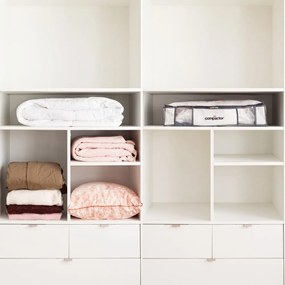 Cutie de depozitare pentru haine din material textil cu vacuum/cu pereți întăriți 65x50x15,5 cm Life – Compactor