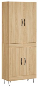 vidaXL Dulap înalt, stejar sonoma, 69,5x34x180 cm, lemn compozit