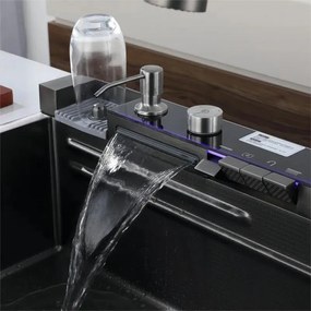Chiuveta Bucatarie Profesionala Multifunctionala LED, Inox