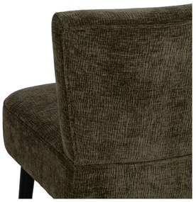 Fotoliu verde cu tapițerie din chenille – Ixia