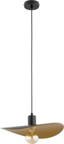 Lustră suspendată SAVANA, 1xE27/15W/230V, Ø 30 cm, negru/auriu