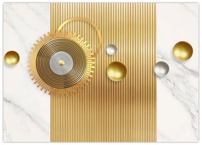 Tablou pe sticlă - Perle din Marmură (70x50 cm)