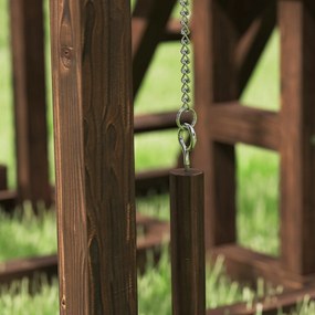 PawHut Suport pentru găini, bârne, rampe, leagăne, pentru 2-3 găini, lemn, maro | Aosom Romania