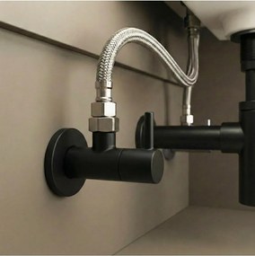 Robinet coltar 1 2   x 3 8   negru