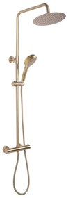 REA-P6602 - Set de duș VINCENT cu baterie termostatică, finisaj auriu periat