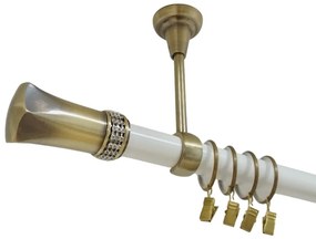 Galerie tavan simpla pluton crystal /25 - alb/aur antic (Alege marime: 200 cm)