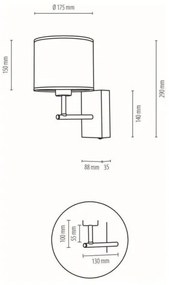 Spot-Light 57191974 - Aplica de perete BOHO 1xE27/25W/230V stejar