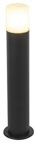 Lampă de exterior neagră cu abajur opal alb 50 cm - Odense