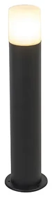 Lampă de exterior neagră cu abajur opal alb 50 cm - Odense