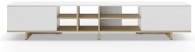Masă TV albă 230x44 cm Cequoia – Marckeric