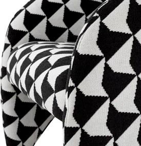 Fotoliu elegant design LUX Toledo, Zenith alb/ negru