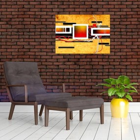 Tablou pe sticlă - Abstract (70x50 cm)