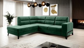 Coltar extensibil cu spatiu pentru depozitare, 277x240x100 cm, Cassara L3, Eltap (Culoare: Verde lucios - Nube 35)