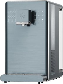 Dispenser de apă ELIXIR Pro Plus, 2200 W, încălzire 18 l/h, 42-90 °C, sterilizare UVC, afișaj, filtrare în mai multe etape, cu compresor, gri-albastru/grafit