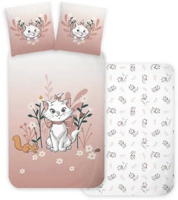 Disney Marie Ombre husa de pat pentru copii cu pisică 100×135 cm, 40×60 cm