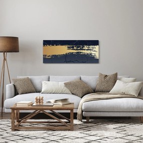 Tablou - Albastru și aur abstracție N⁰2 (120x50 cm)