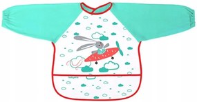 BabyOno Şorţ, baveta impermeabila cu maneca lunga și buzunar - verde - 24m+