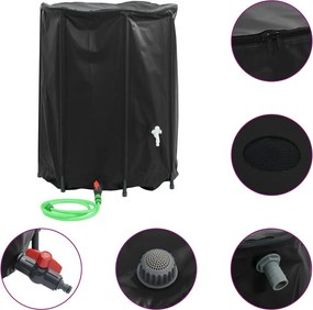 vidaXL Rezervor de apă cu robinet, pliabil, 750 L, PVC