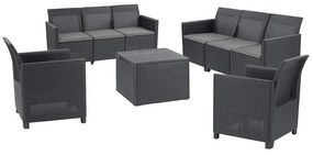 Set de mobilier de grădină Claire cu 8 locuri, grafit