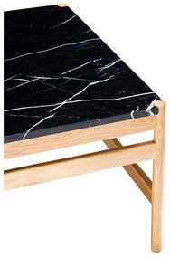 Măsuță de cafea neagră/în culoare naturală din marmură 80x80 cm Raw – Hübsch