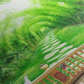 Tablou - Privire la grădina tropicală (90x60 cm)