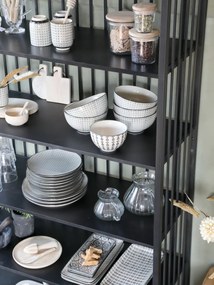 Etajera din metal, cu 5 rafturi, Antique Black
