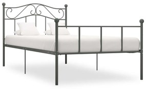 Cadru de pat, gri, 100 x 200 cm, metal Gri, 100 x 200 cm